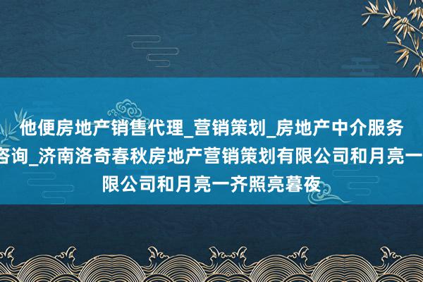 他便房地产销售代理_营销策划_房地产中介服务_经济贸易咨询_济南洛奇春秋房地产营销策划有限公司和月亮一齐照亮暮夜